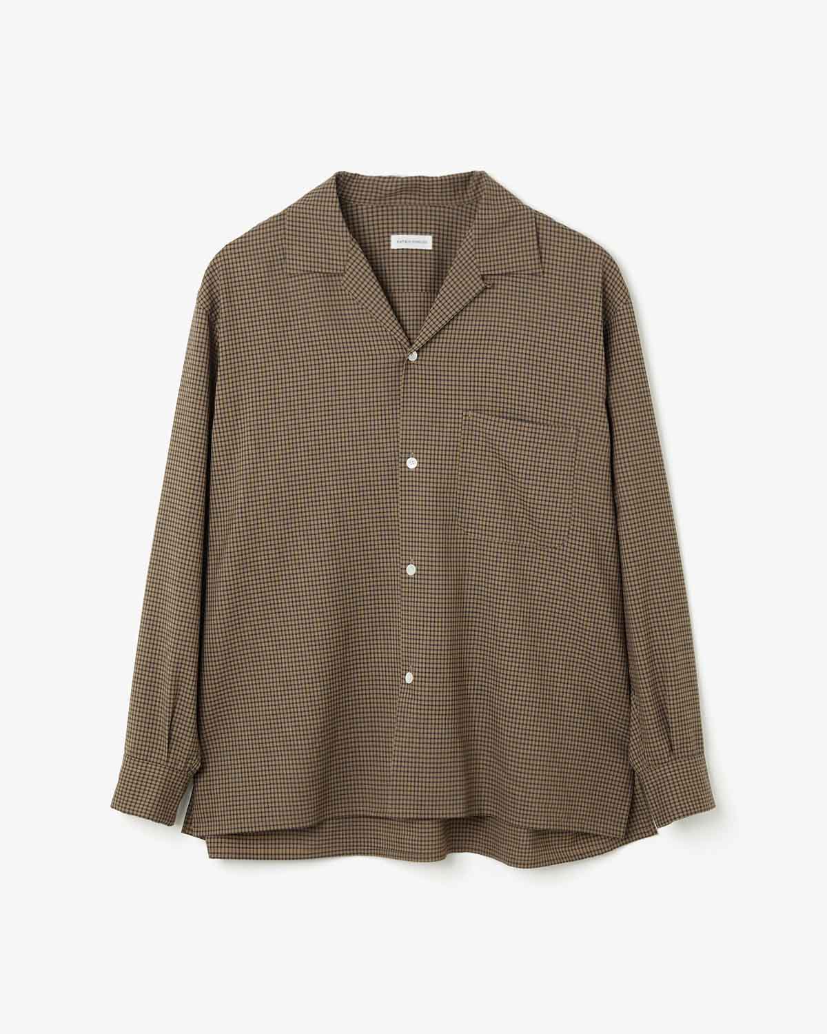 SUMMER WOOL OPEN COLLAR SHIRT