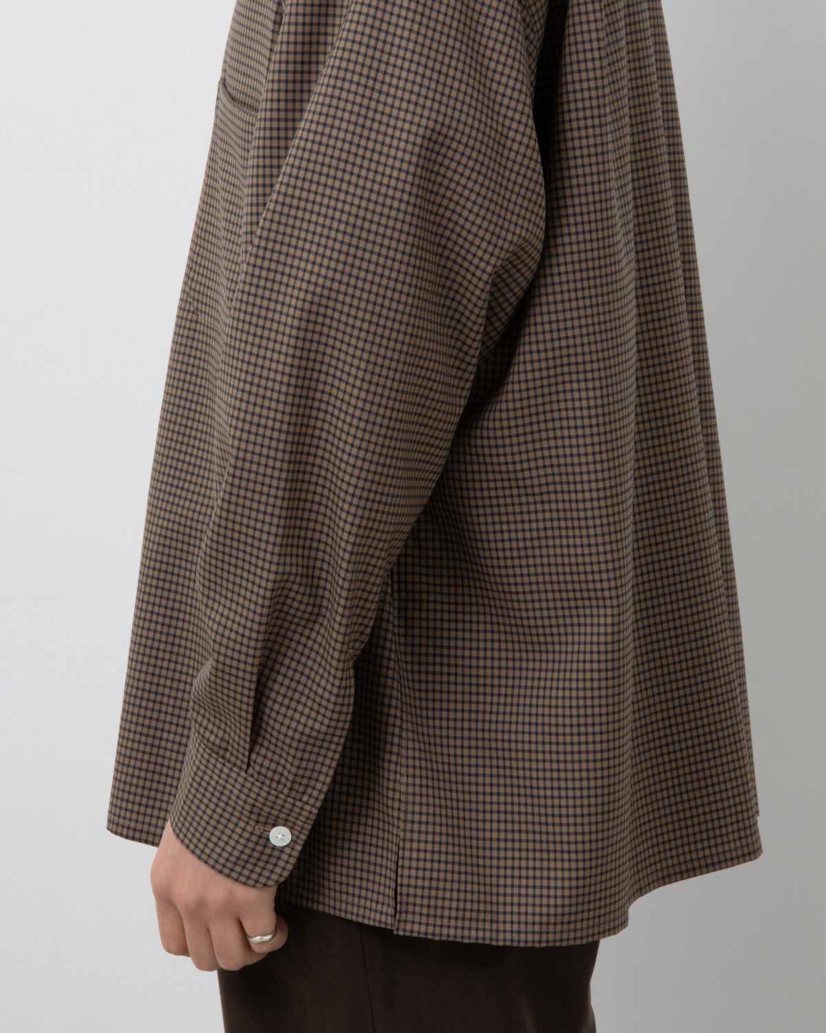 SUMMER WOOL OPEN COLLAR SHIRT
