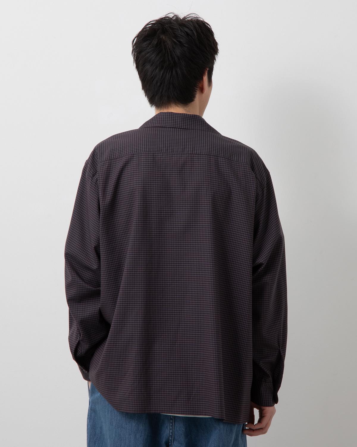 SUMMER WOOL OPEN COLLAR SHIRT