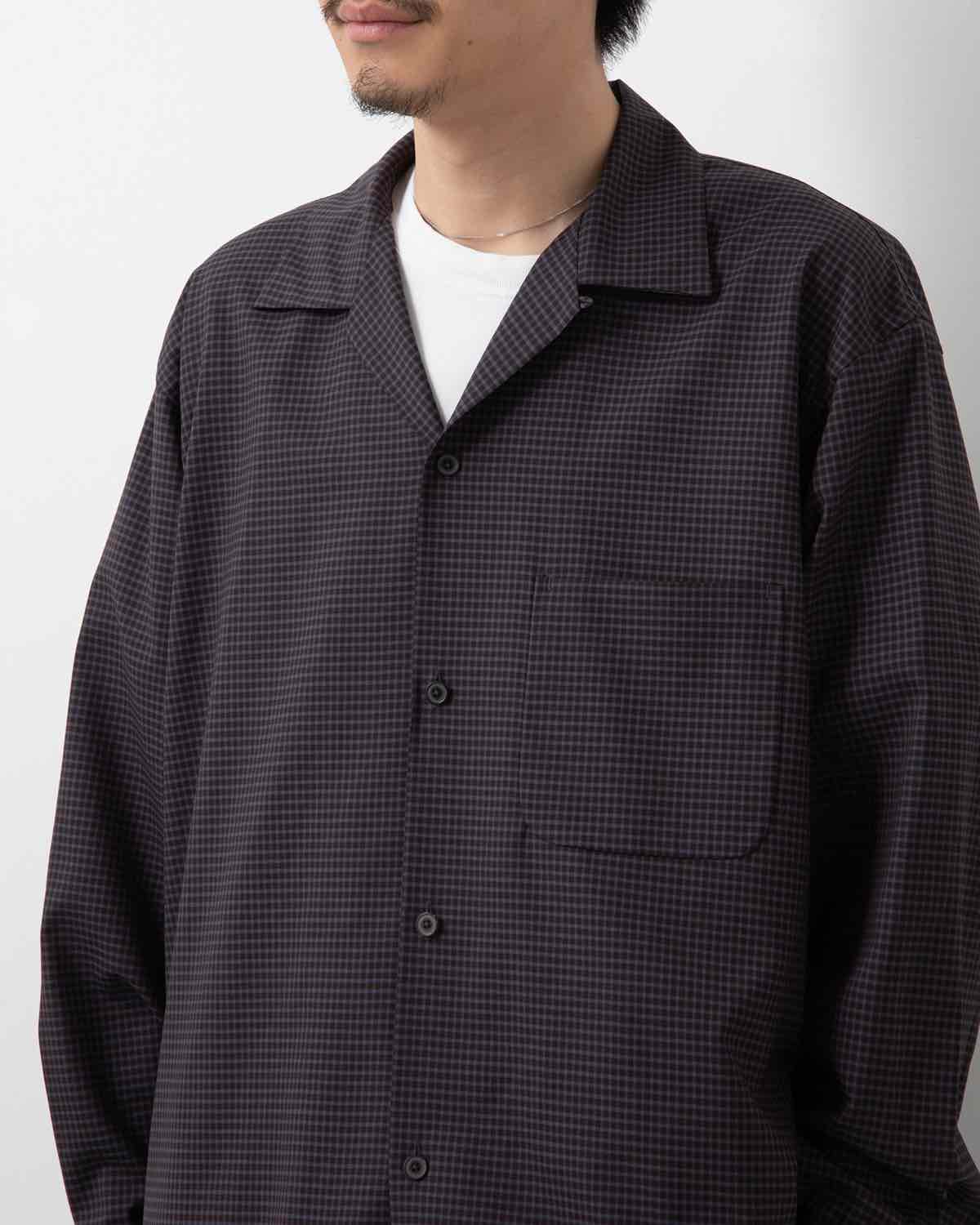 SUMMER WOOL OPEN COLLAR SHIRT