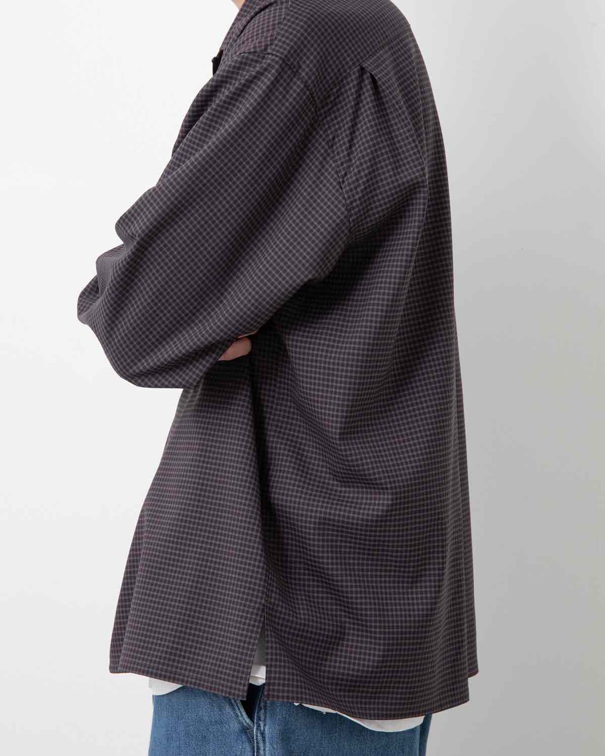 SUMMER WOOL OPEN COLLAR SHIRT