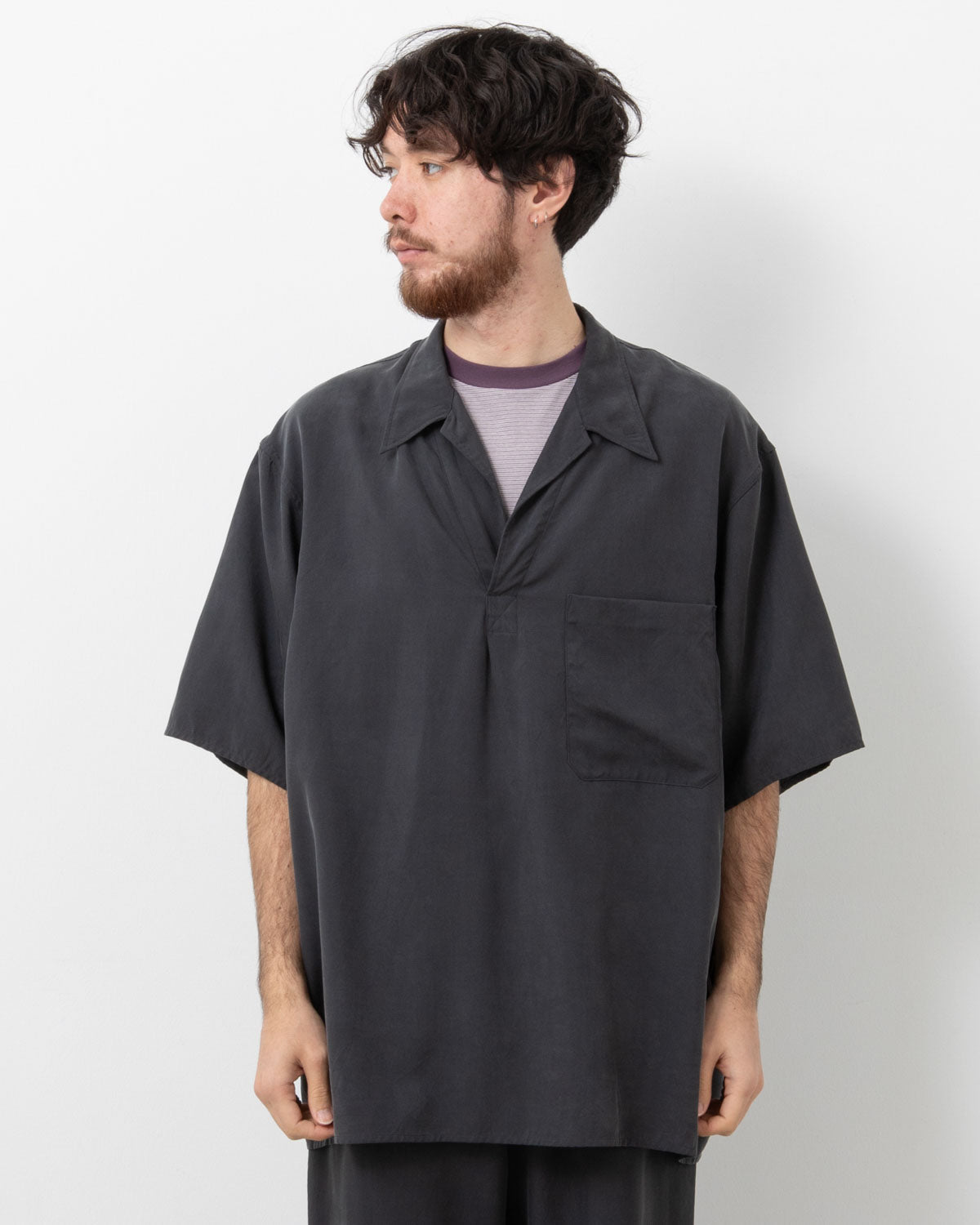 SILK PULLOVER SS SHIRT