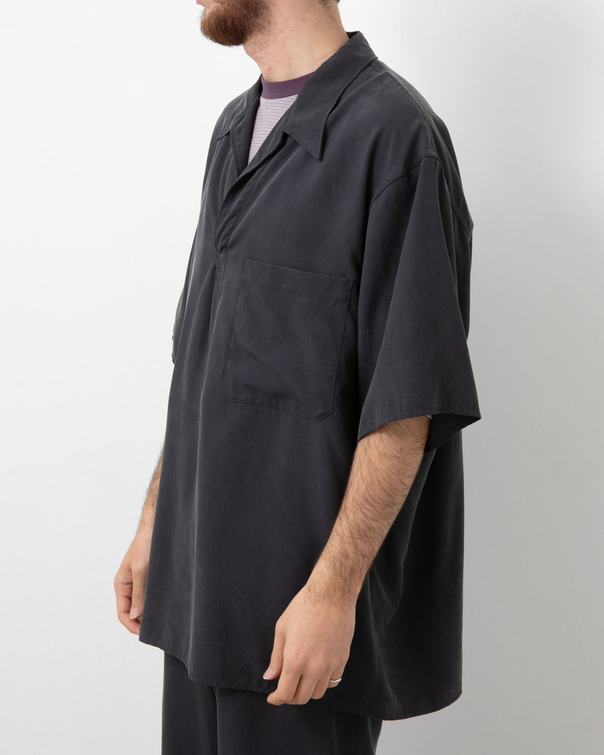 SILK PULLOVER SS SHIRT