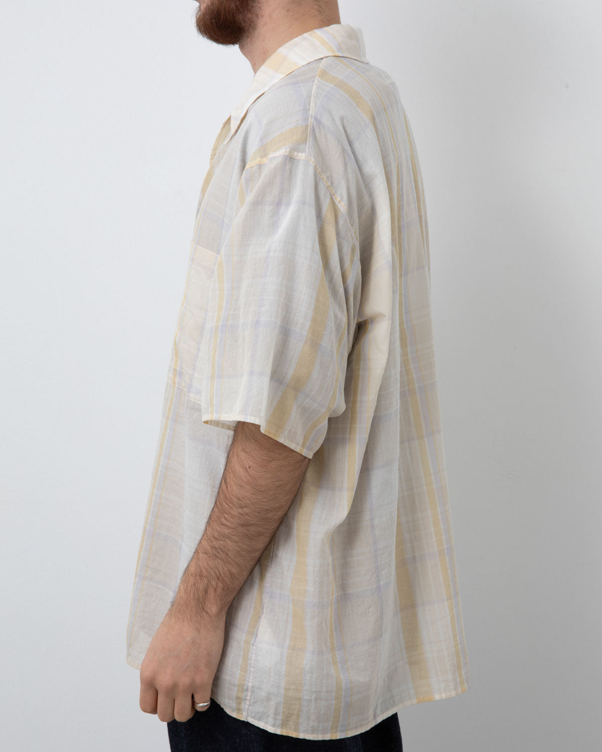 GAUZE PLAID PULLOVER SS SHIRT