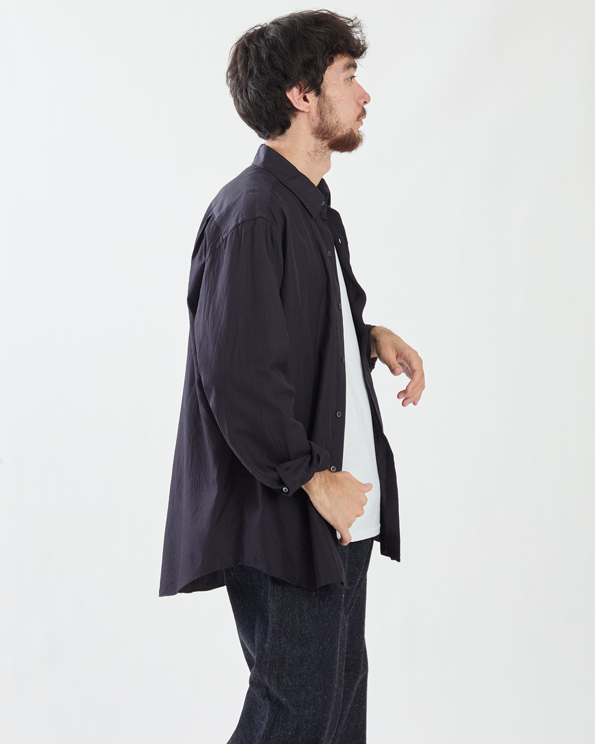 COTTON SILK REGULAR COLLAR SHIRT
