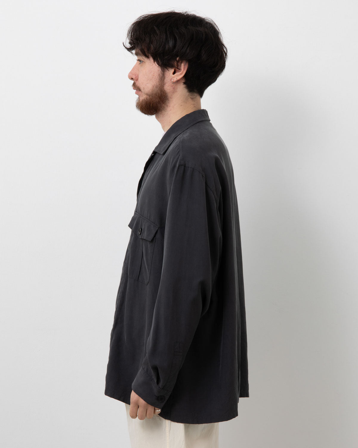 SILK MILITARY SHIRT JACKET