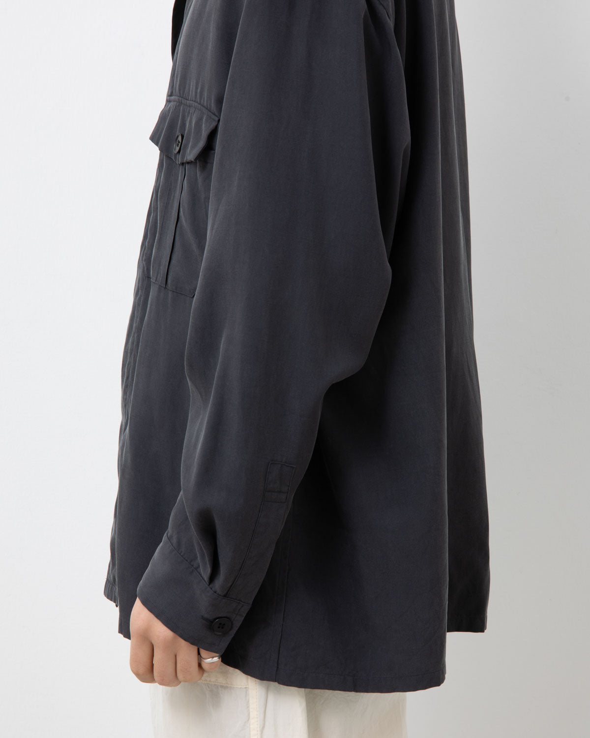 SILK MILITARY SHIRT JACKET