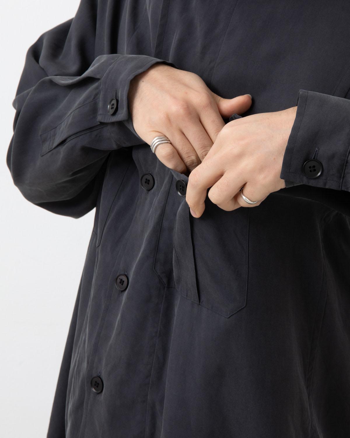 SILK MILITARY SHIRT JACKET
