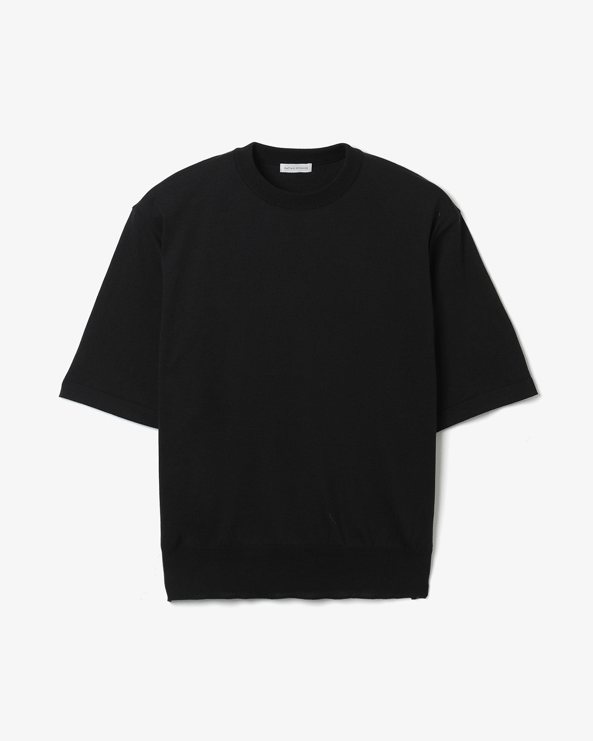 COTTON KNIT HIGH-GAUGE TEE