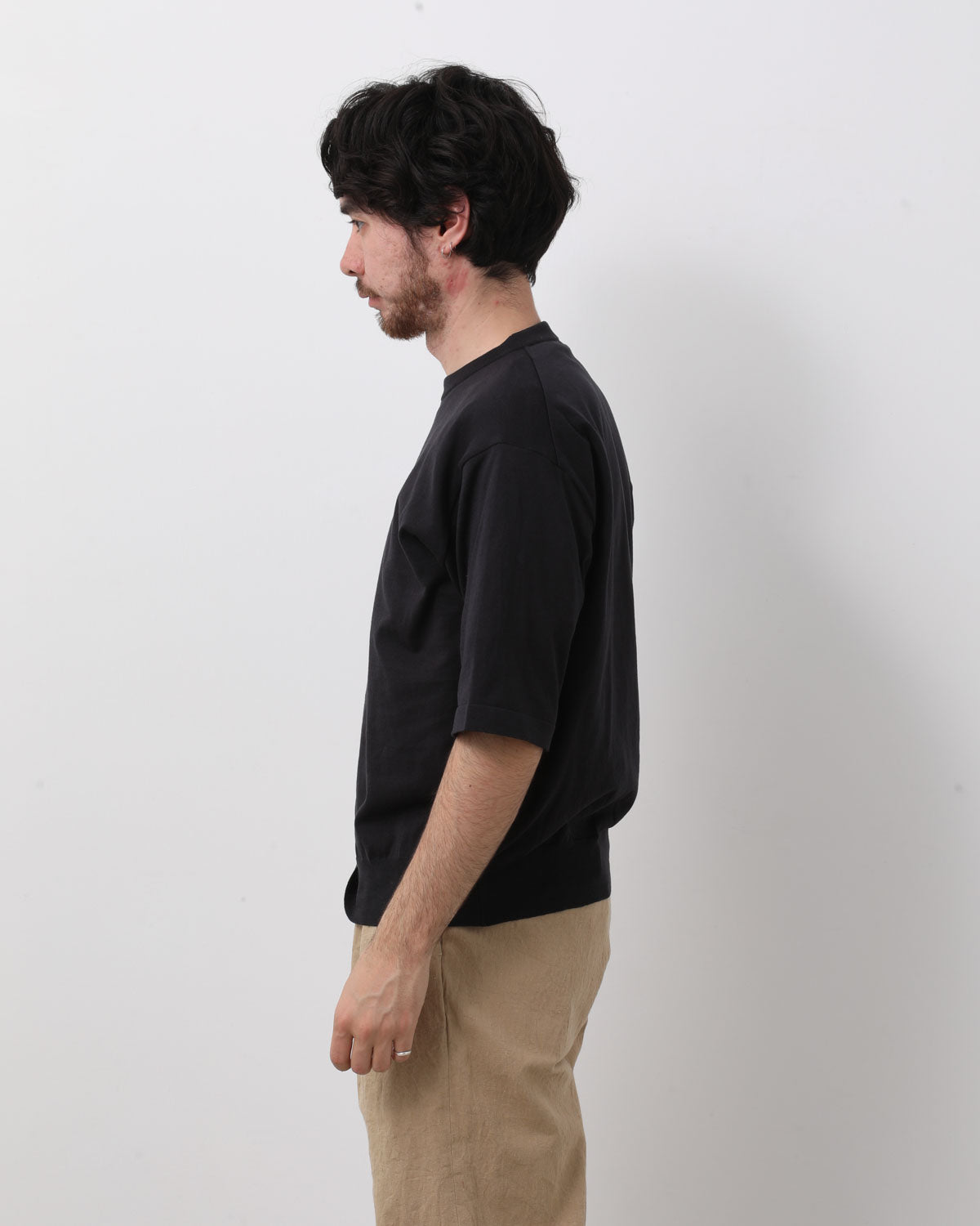 COTTON KNIT HIGH-GAUGE TEE