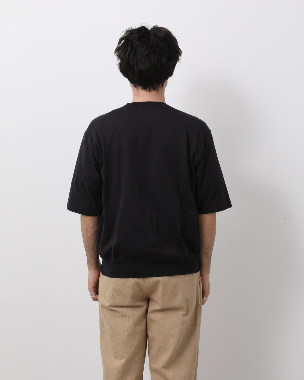 COTTON KNIT HIGH-GAUGE TEE