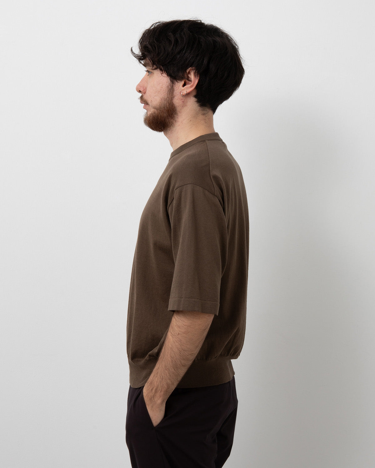 COTTON KNIT HIGH-GAUGE TEE