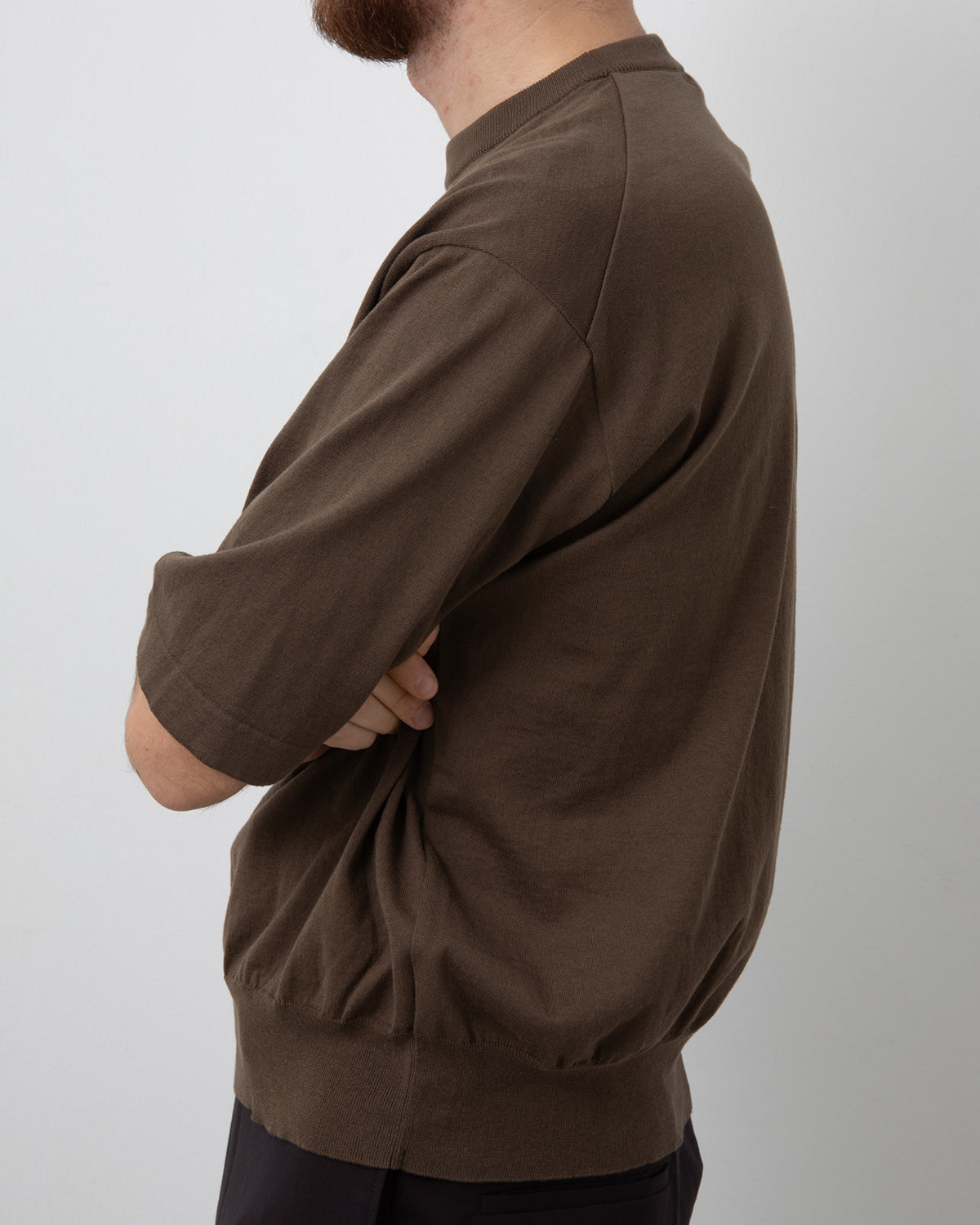 COTTON KNIT HIGH-GAUGE TEE