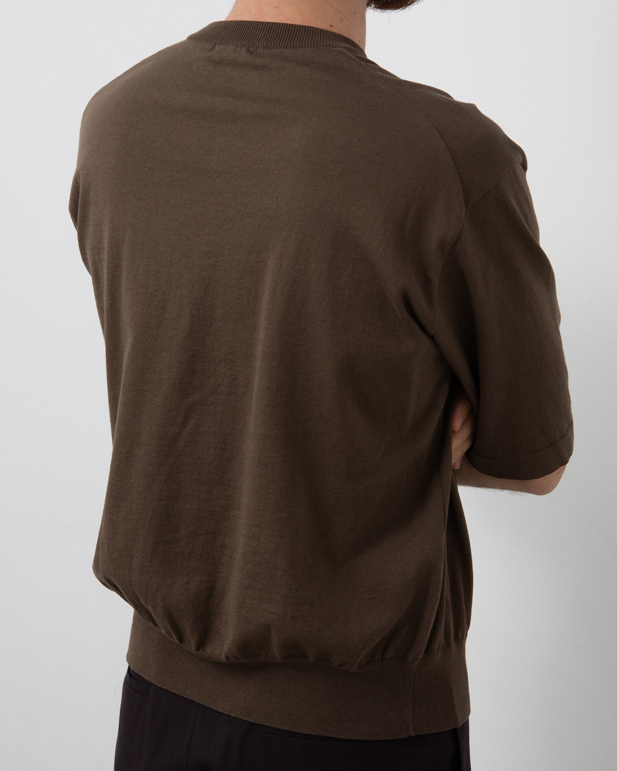 COTTON KNIT HIGH-GAUGE TEE