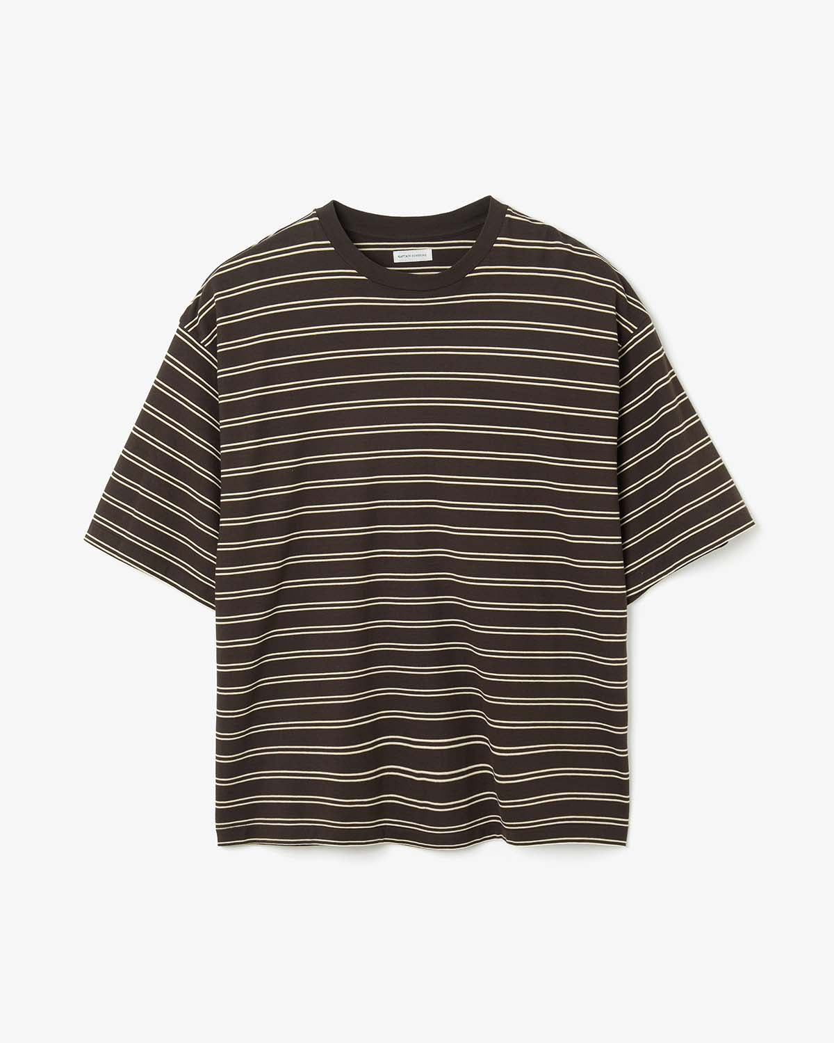 HARD TWISTED STRIPE JERSEY HALF-SLEEVE TEE