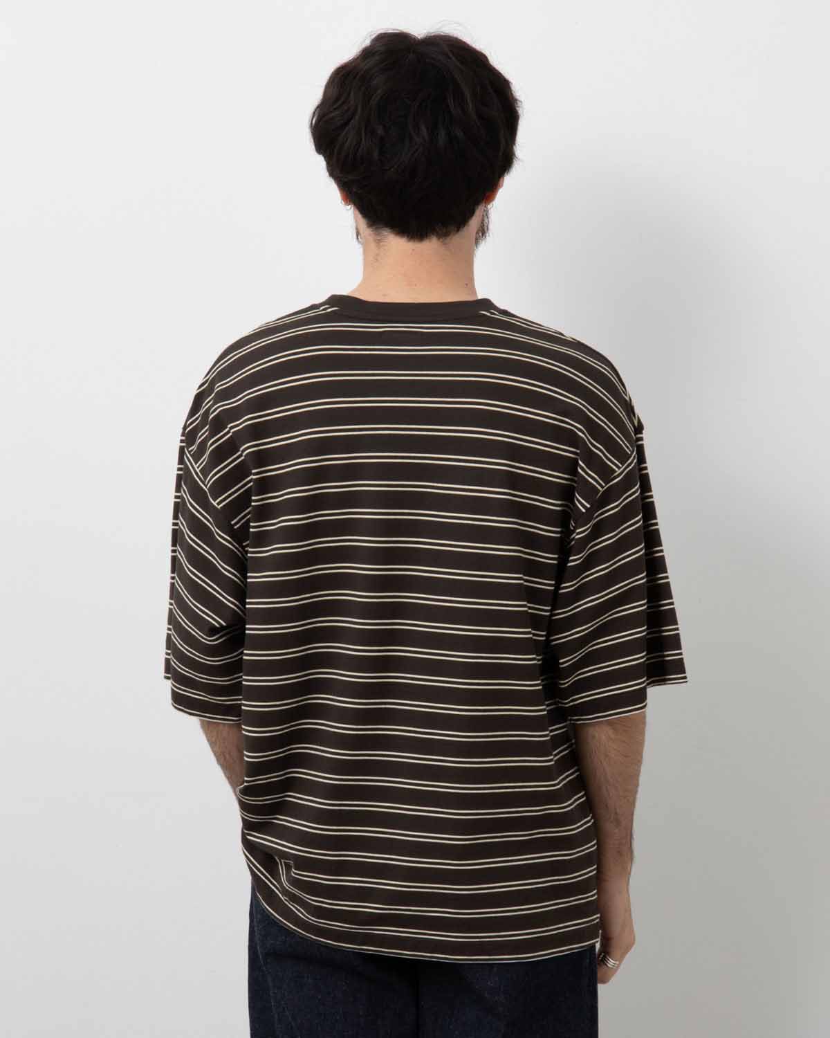 HARD TWISTED STRIPE JERSEY HALF-SLEEVE TEE