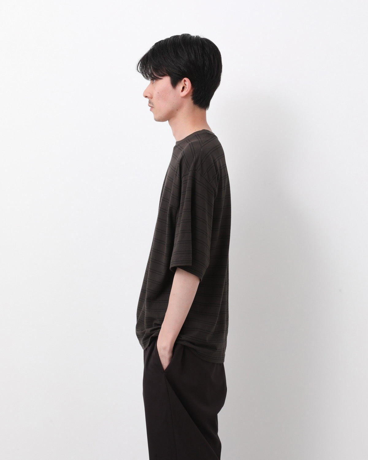 HARD TWISTED STRIPE JERSEY HALF-SLEEVE TEE for COVERCHORD