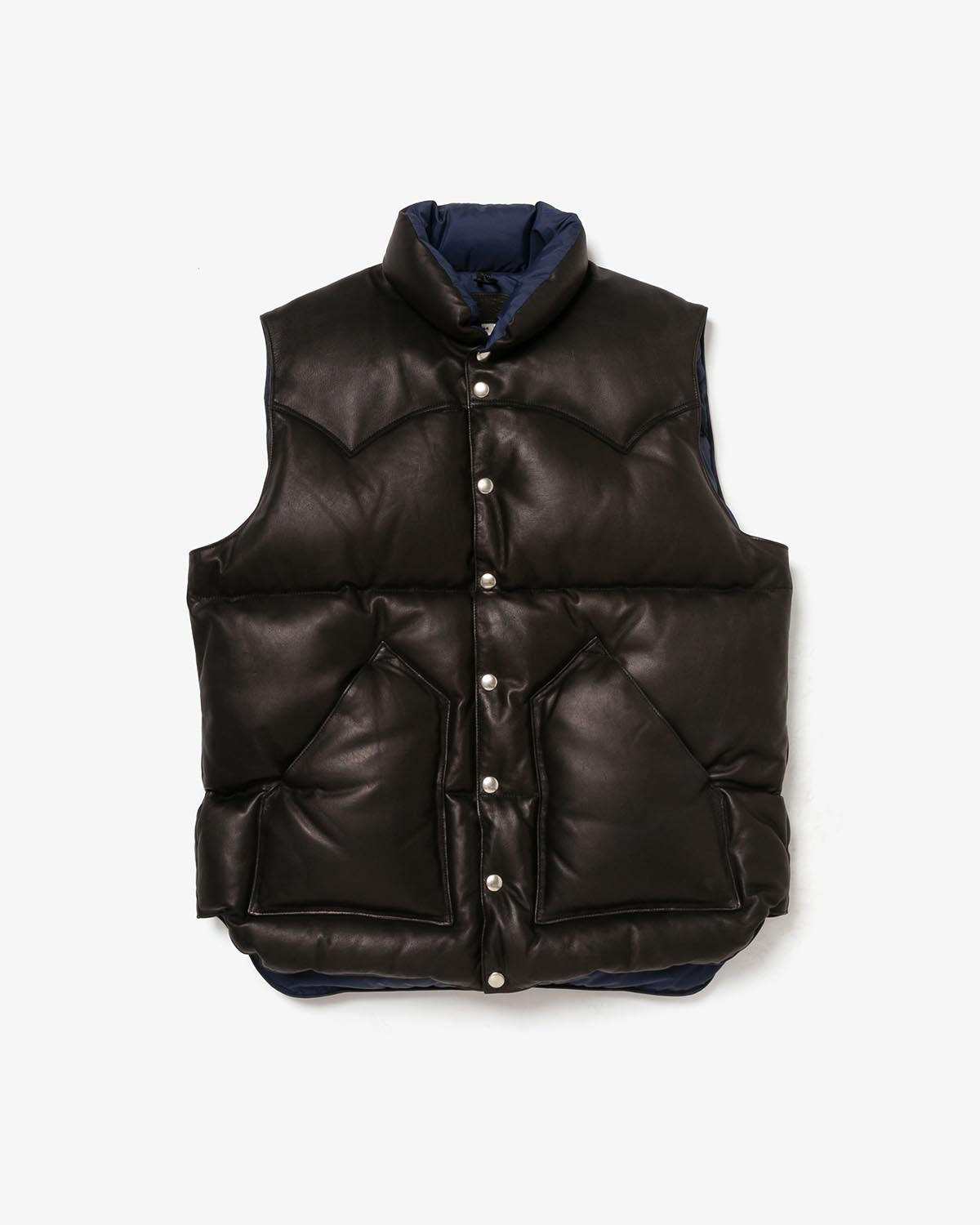 LEATHER DOWN VEST