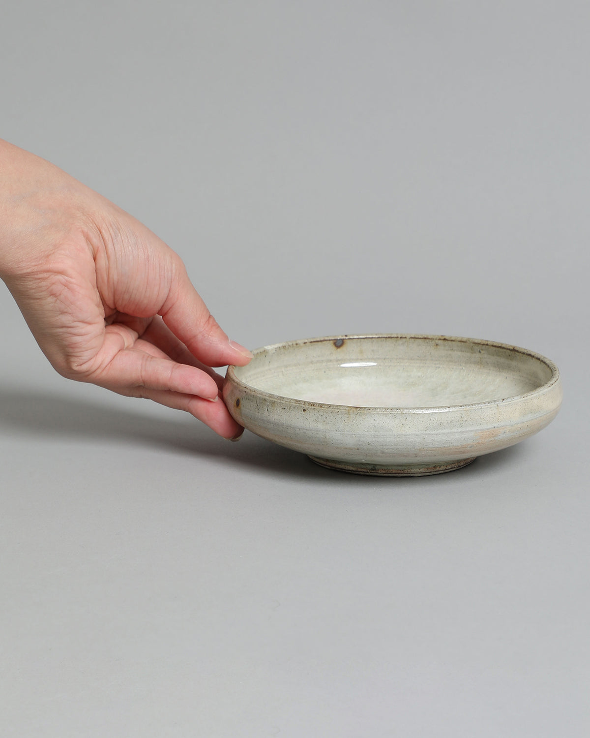 5-INCH FLAT BOWL - ASH GLAZE