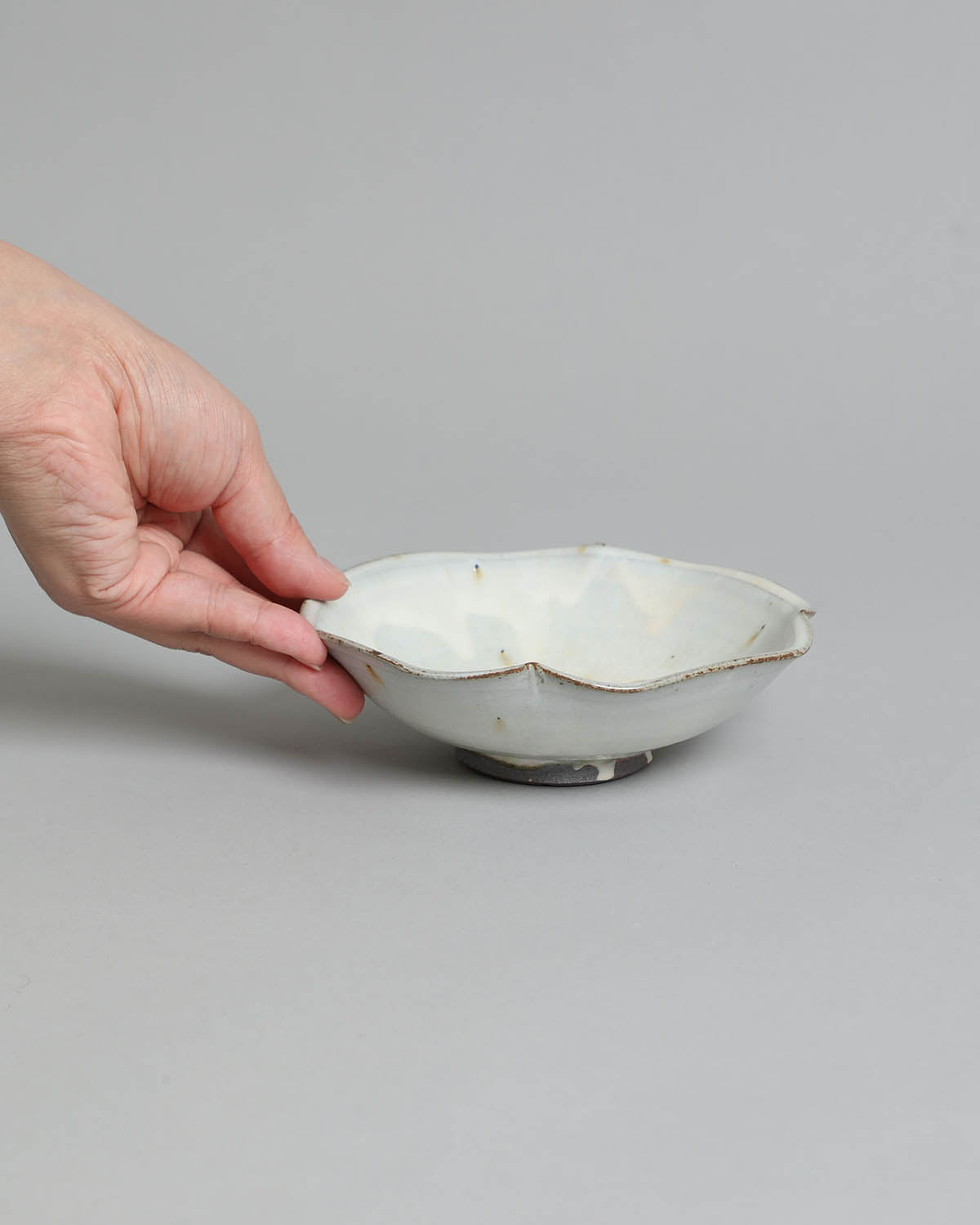 5-INCH SQUARE BOWL - WHITE GLAZE