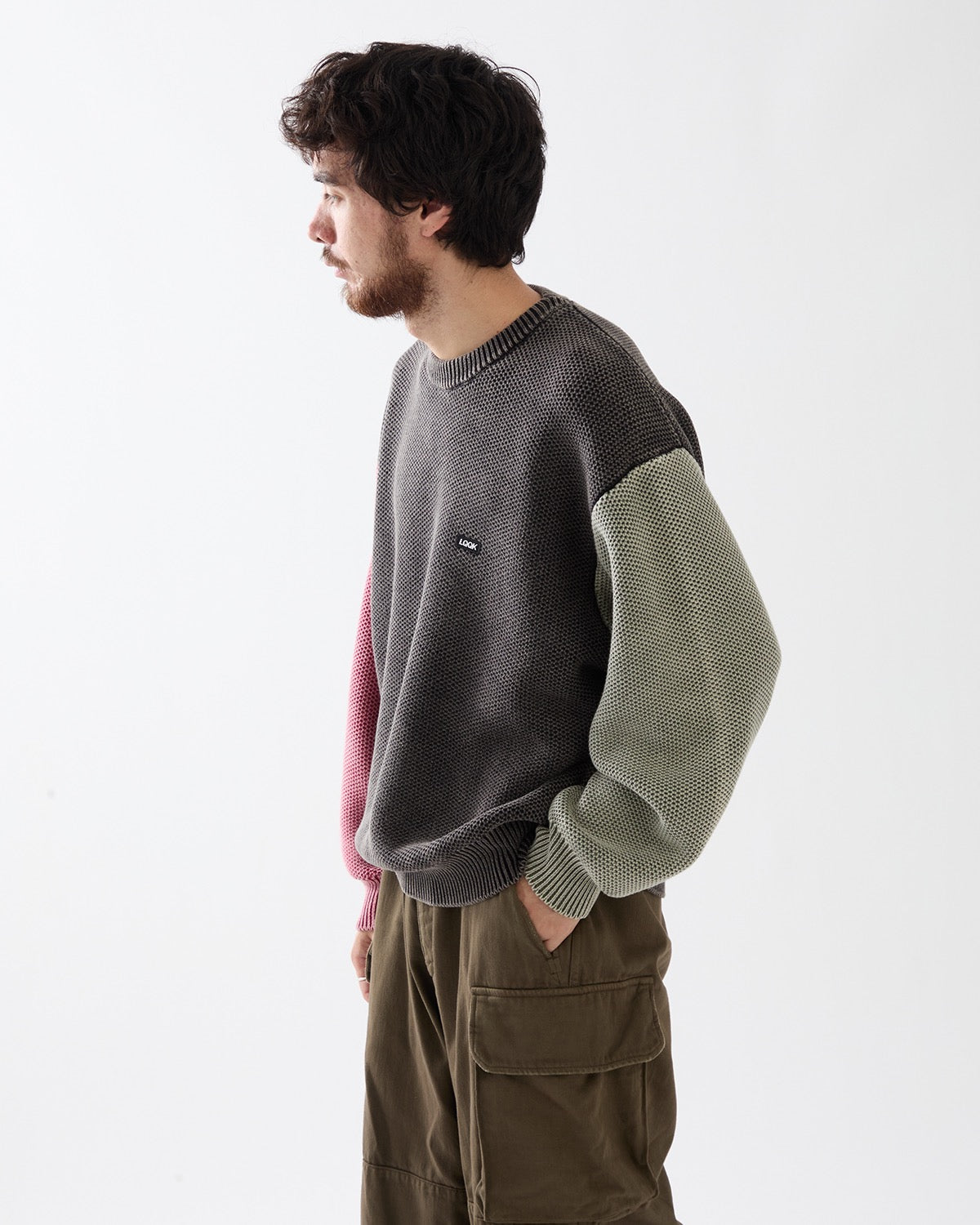 WAFFLE KNIT CREW