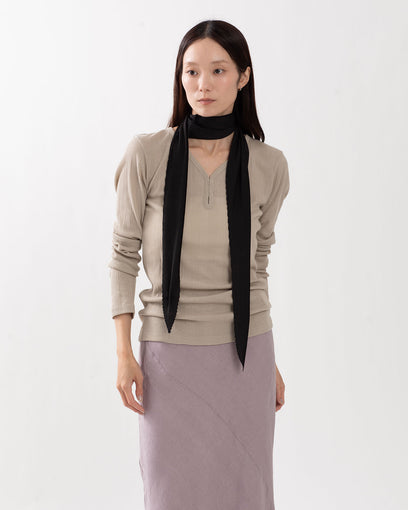 SHEER PLEATED SCARF