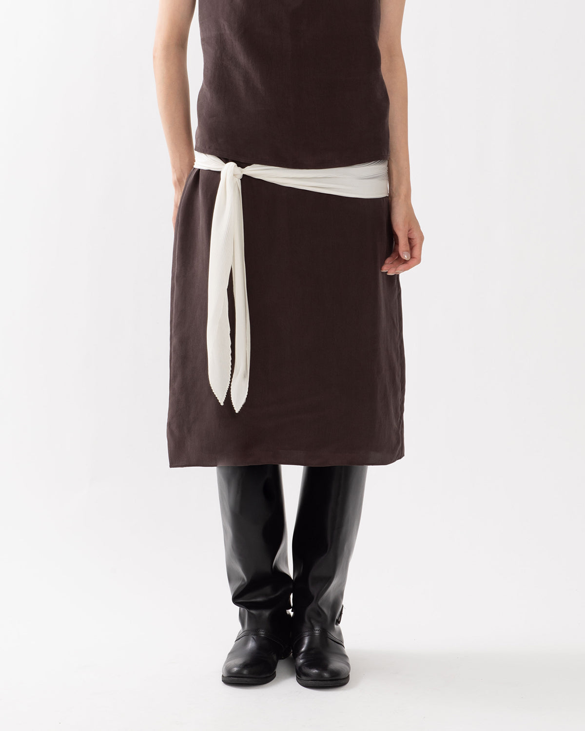 SHEER PLEATED SCARF