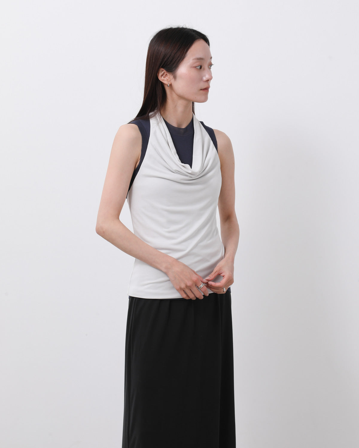 DRAPED HALTER TOP
