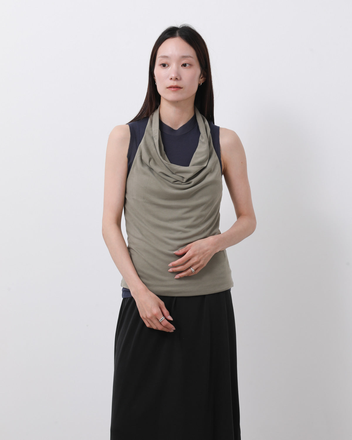 DRAPED HALTER TOP