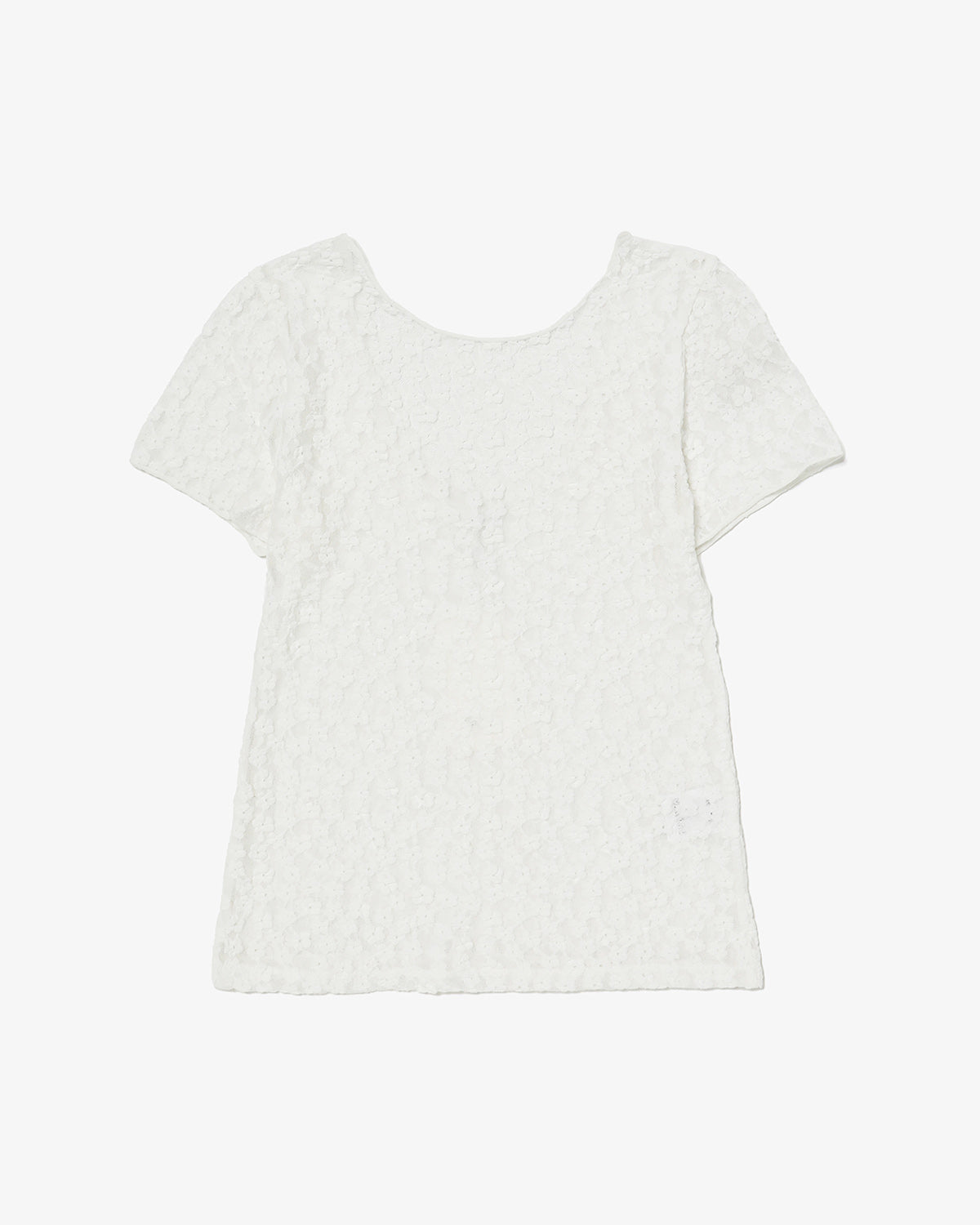 FITTED LACE JERSEY TOP
