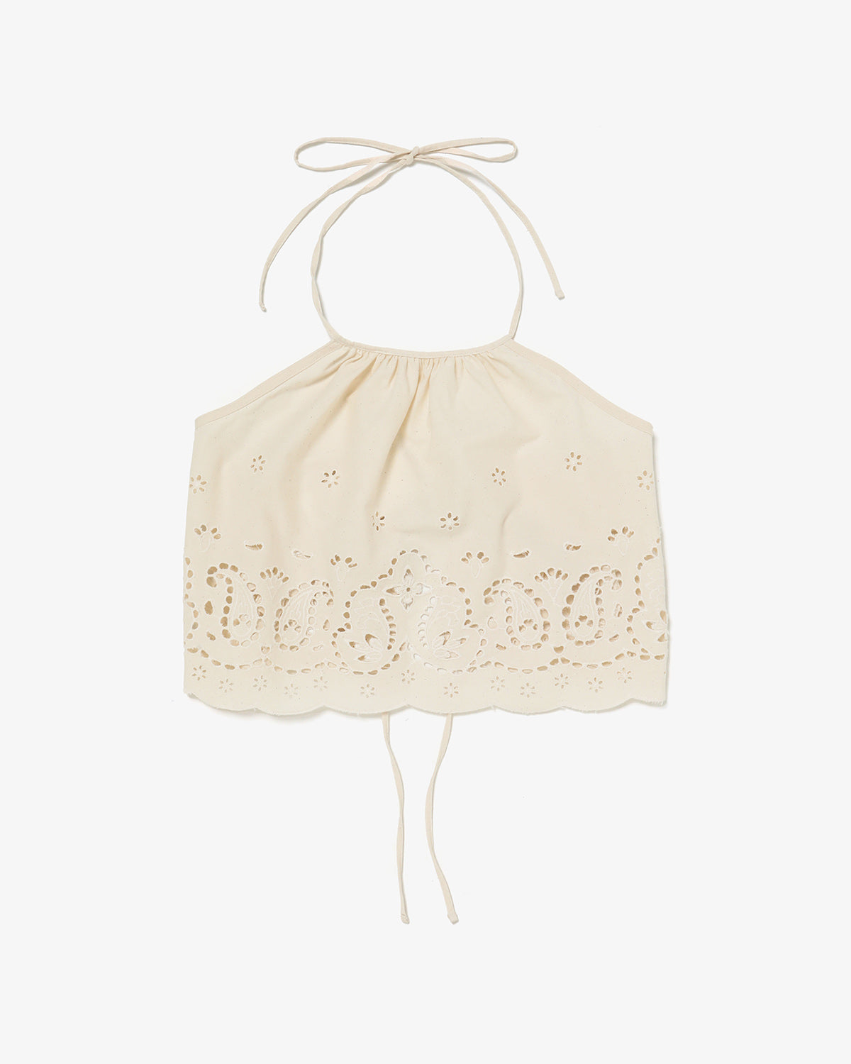 PAISLEY EYELET COTTON APRON