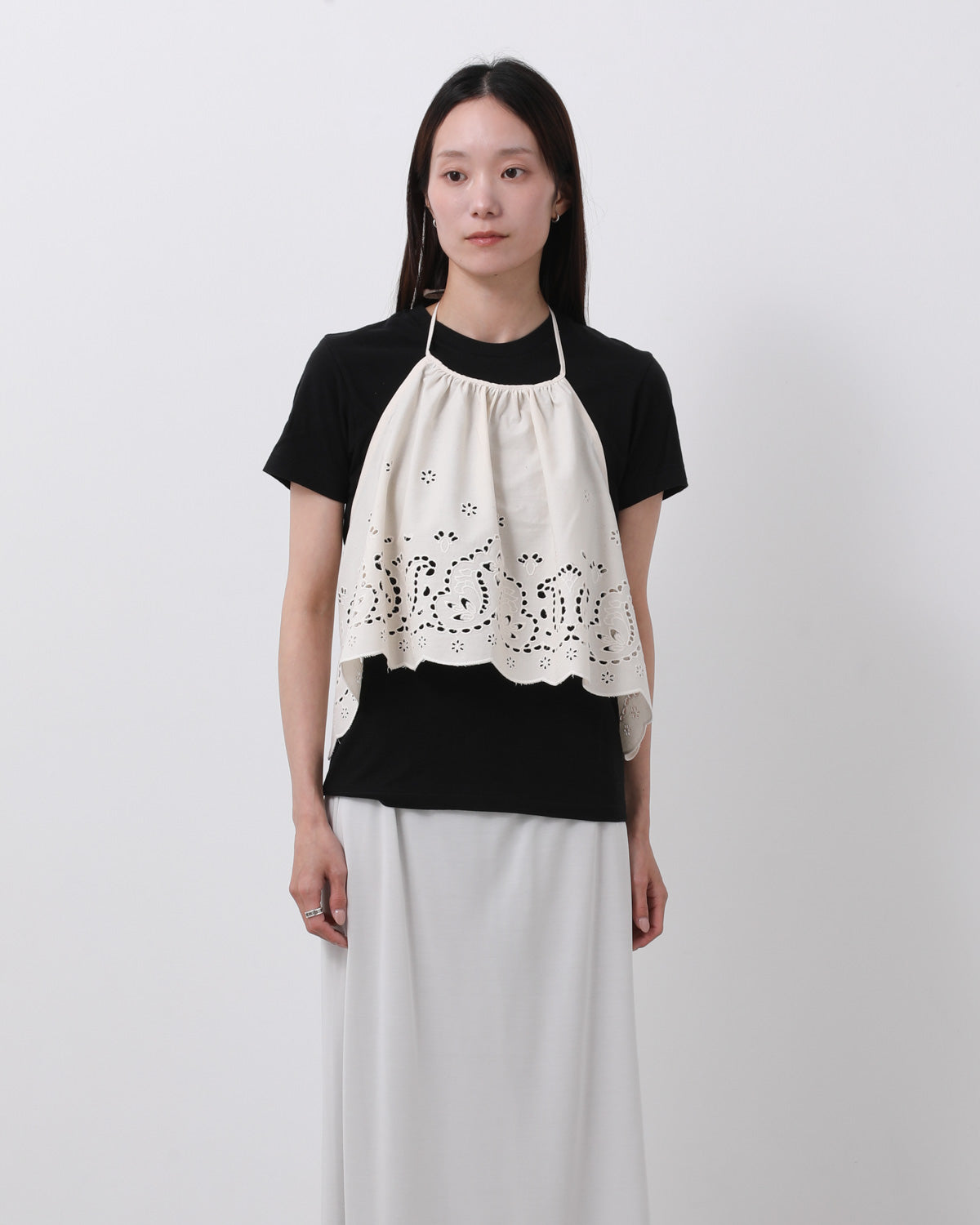 PAISLEY EYELET COTTON APRON