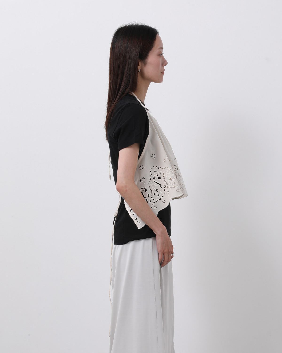 PAISLEY EYELET COTTON APRON