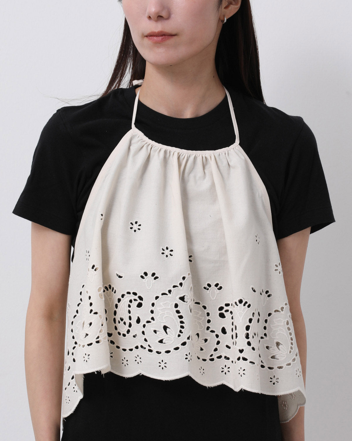 PAISLEY EYELET COTTON APRON