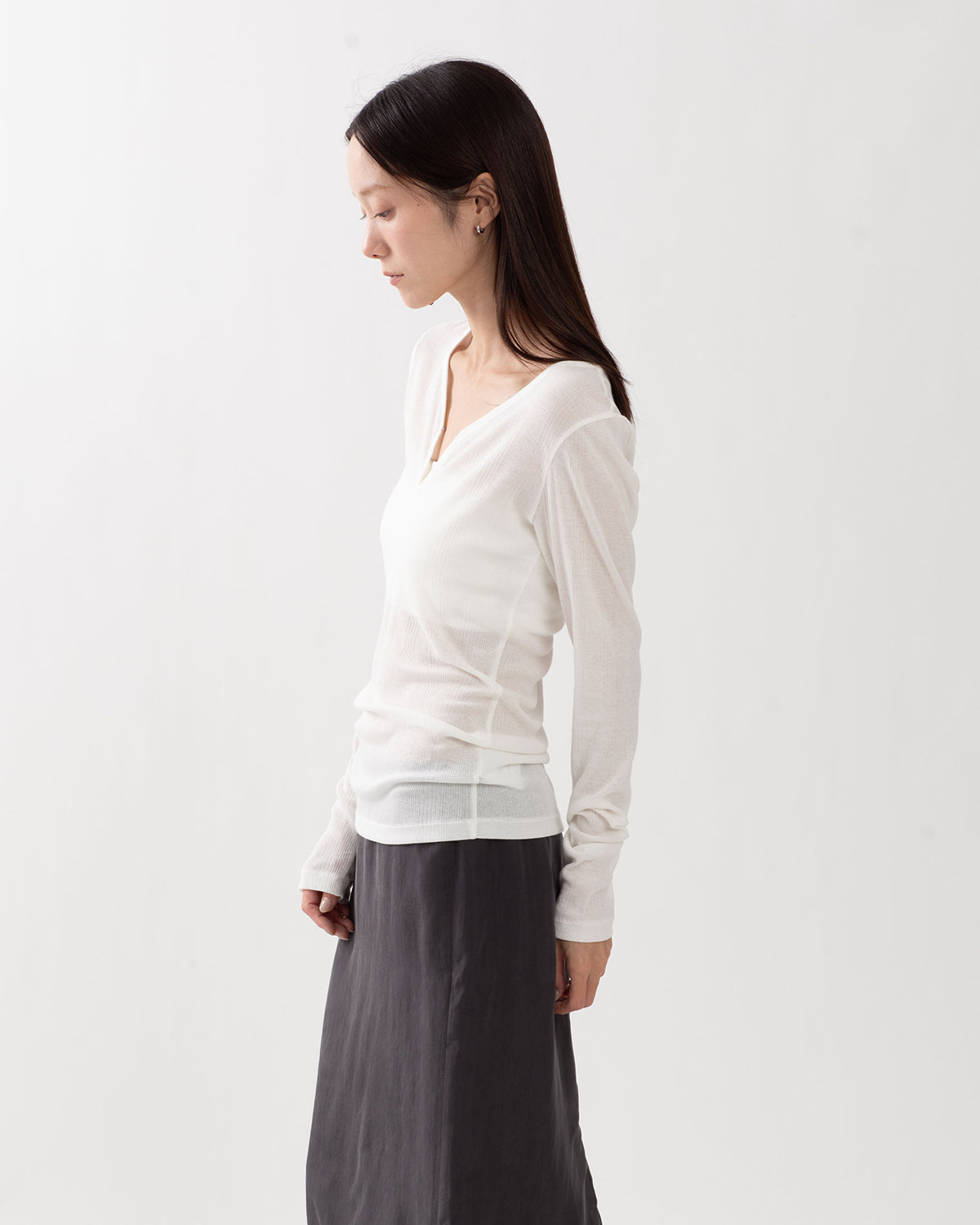 TEXTURED RIB LONG SLEEVE