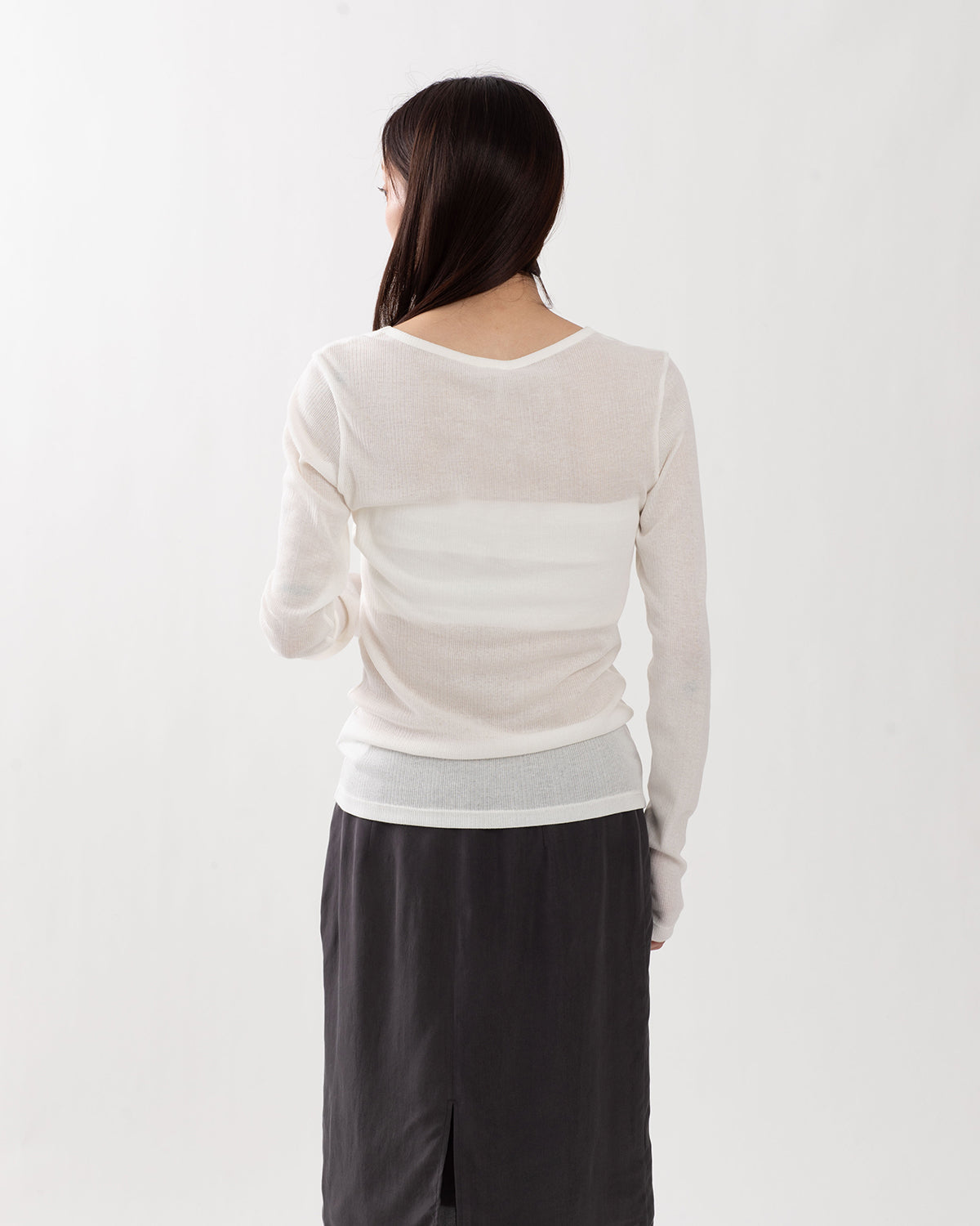 TEXTURED RIB LONG SLEEVE