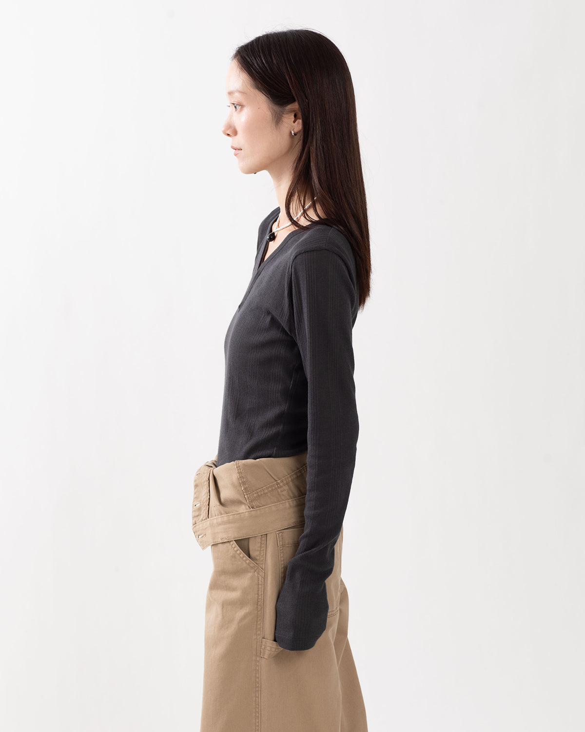 TEXTURED RIB LONG SLEEVE