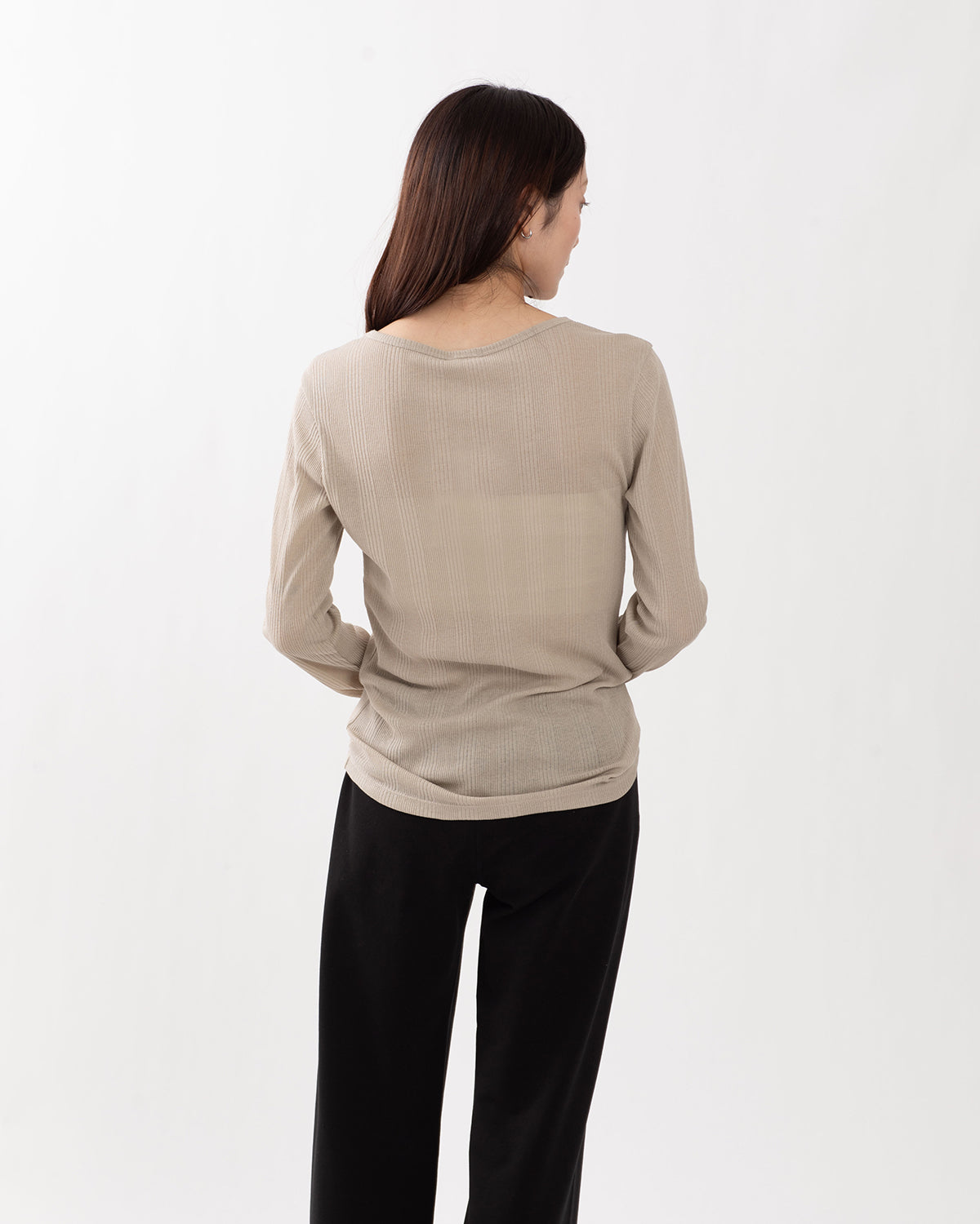 TEXTURED RIB LONG SLEEVE
