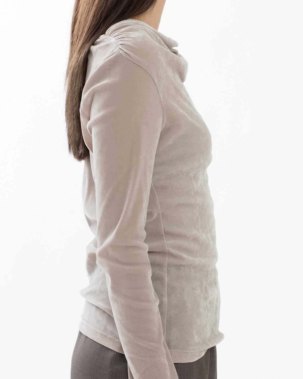 VINTAGE VELVET DRAPED T-SHIRT