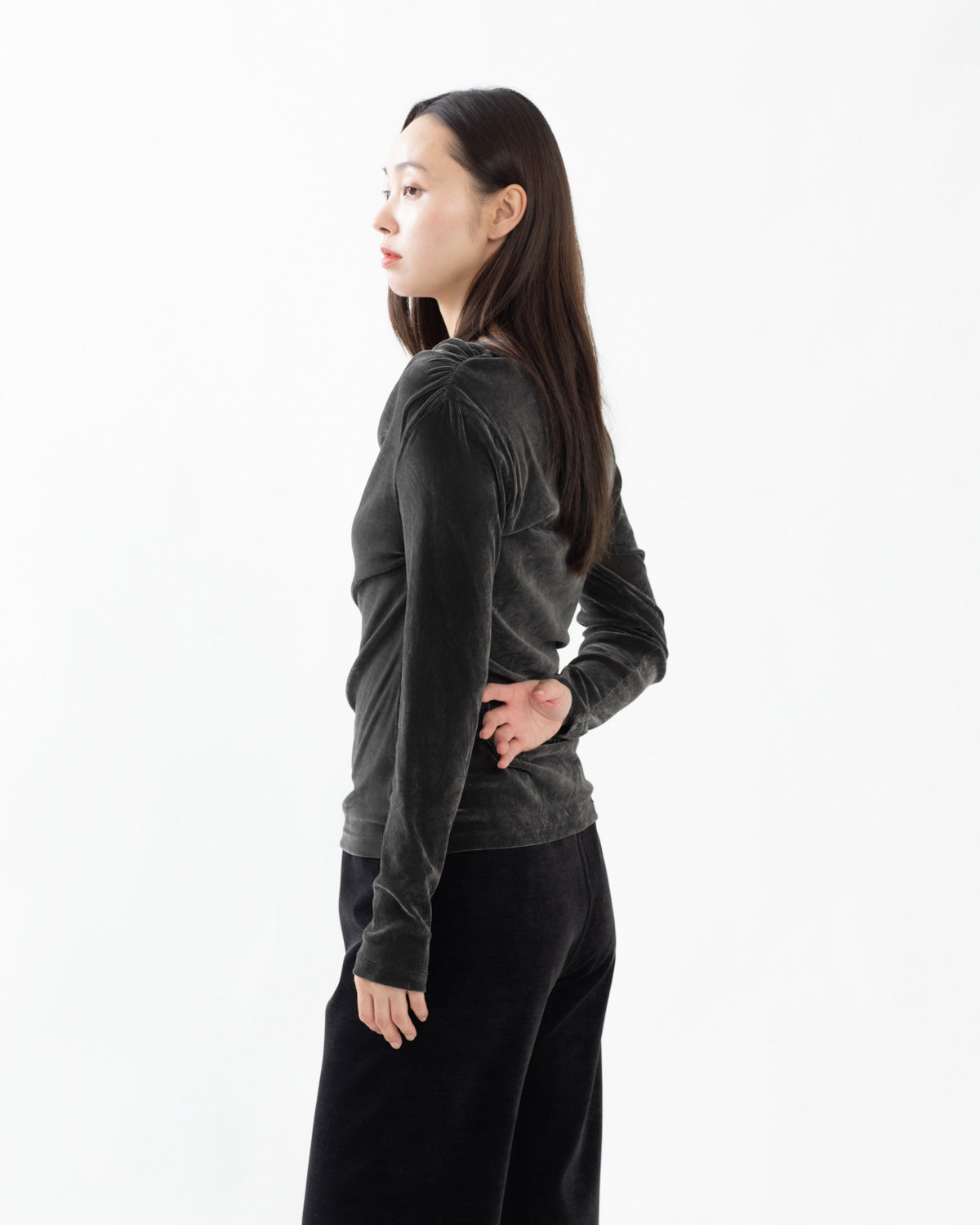 VINTAGE VELVET DRAPED T-SHIRT
