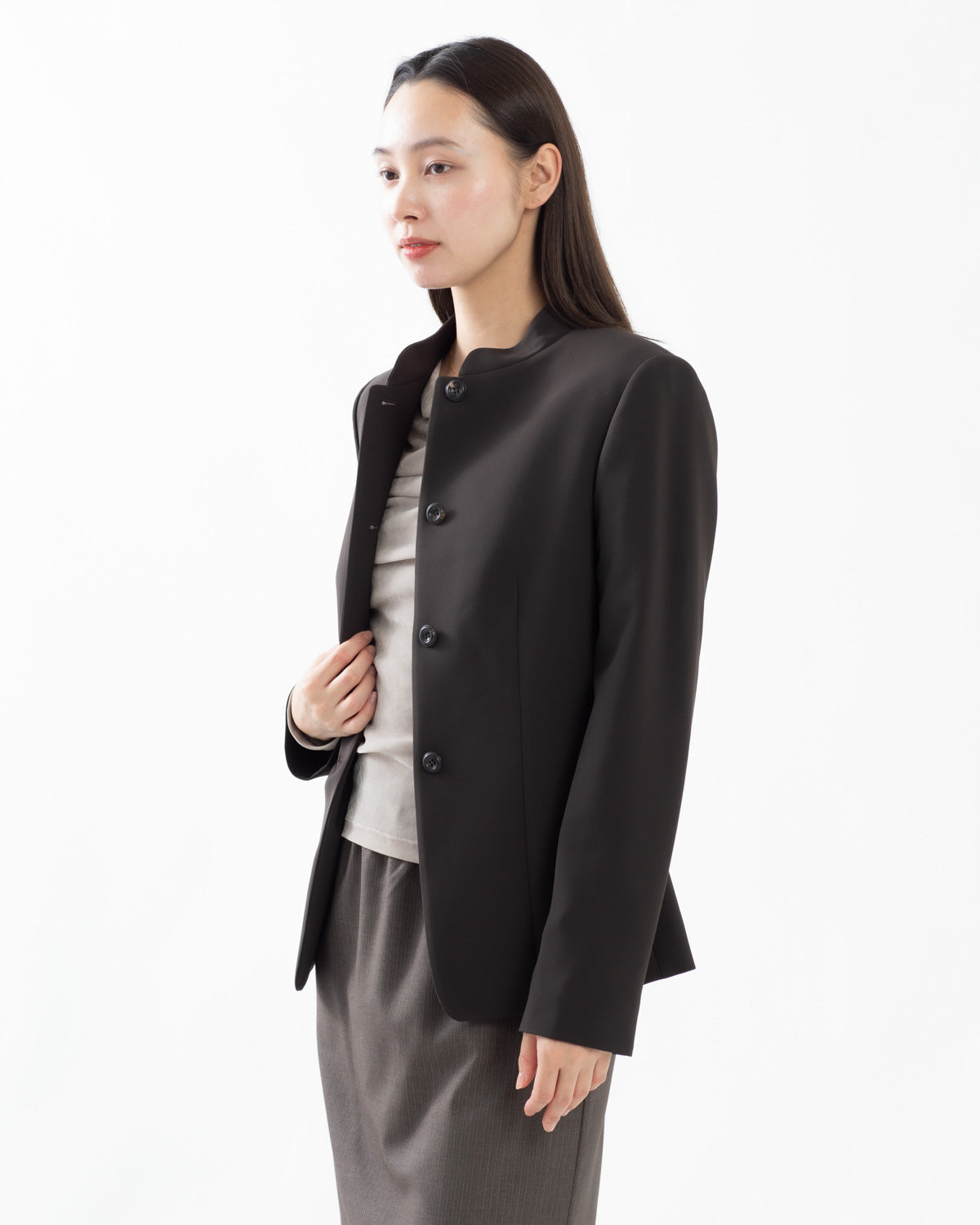 MINIMAL STAND COLLAR JACKET