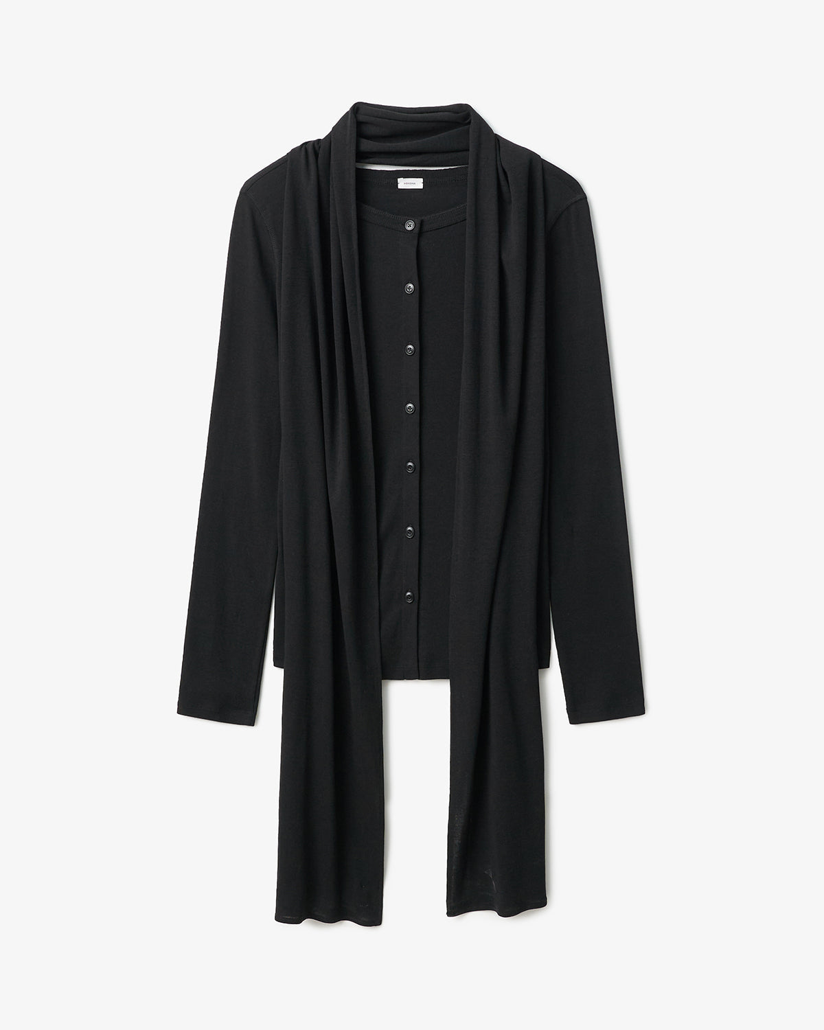 CLASSIC RIBBED SCARF CARDIGAN