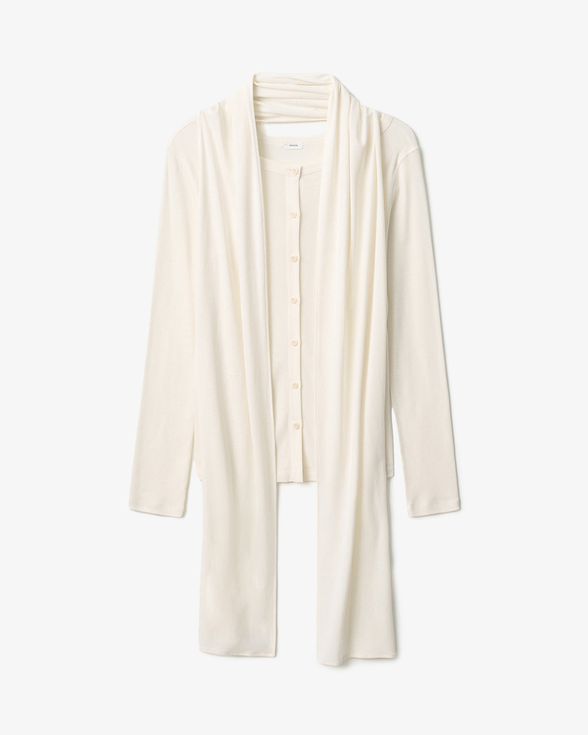 CLASSIC RIBBED SCARF CARDIGAN
