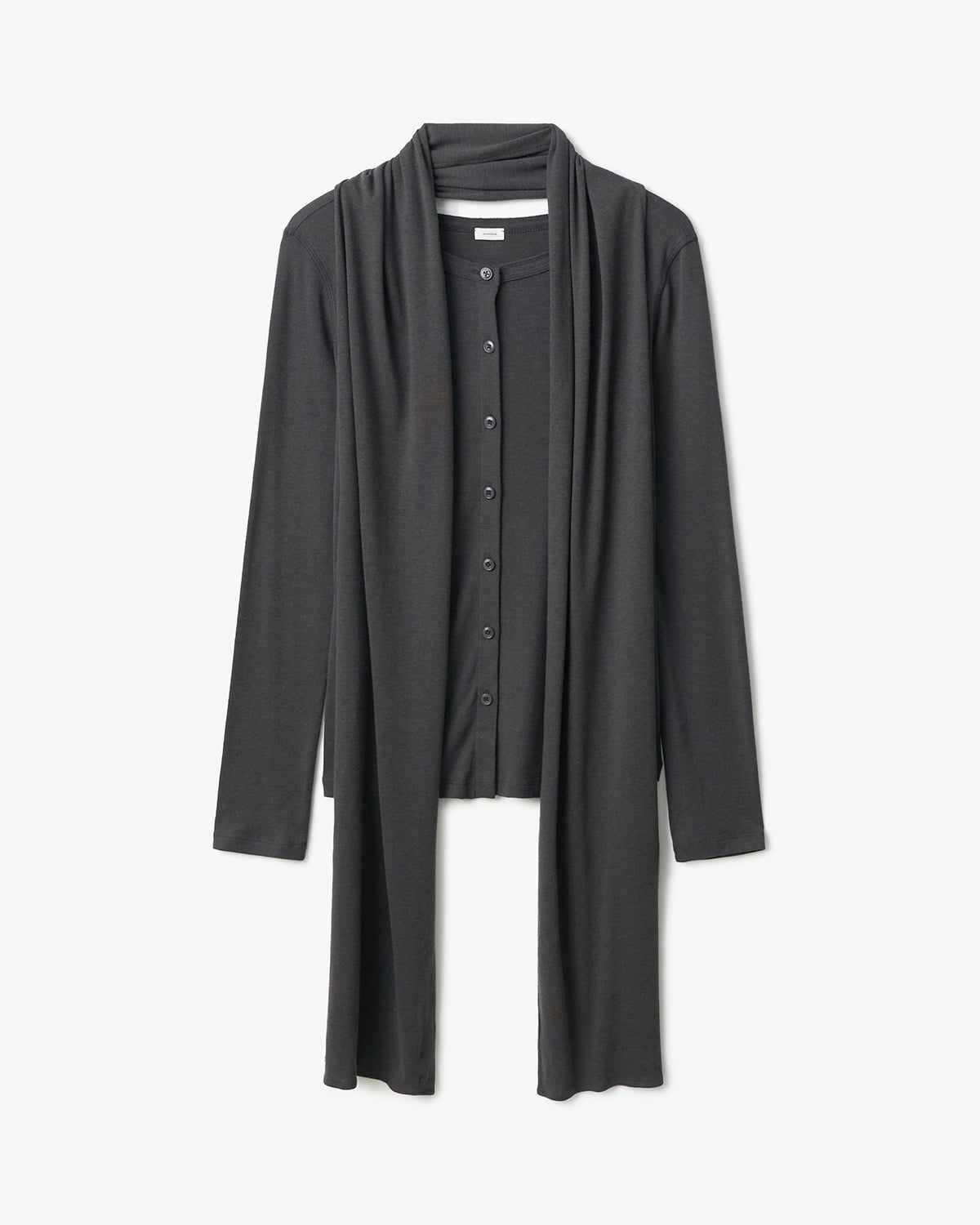 CLASSIC RIBBED SCARF CARDIGAN
