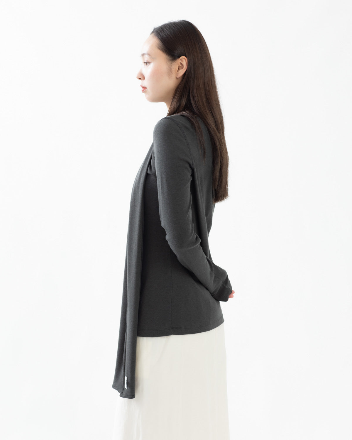 CLASSIC RIBBED SCARF CARDIGAN
