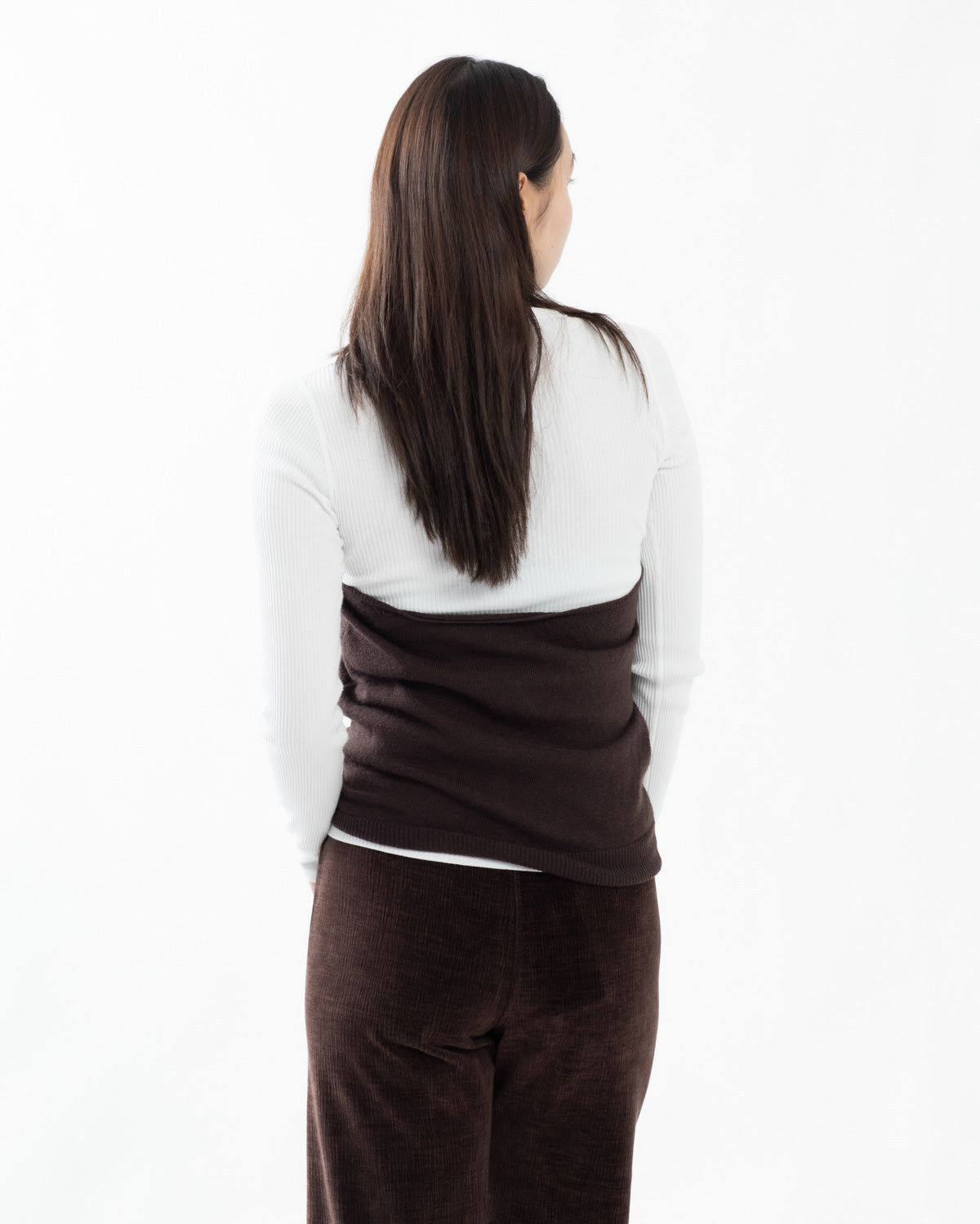 FITTED HALTER NECK KNIT CARDIGAN