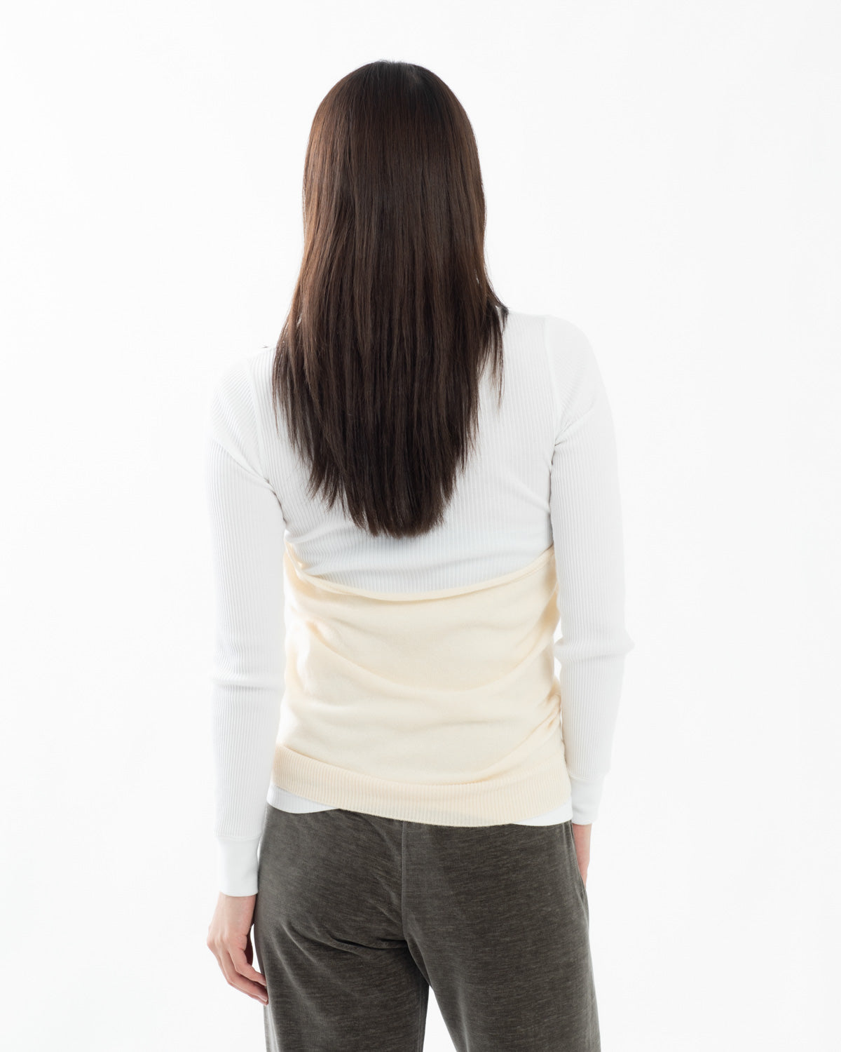FITTED HALTER NECK KNIT CARDIGAN