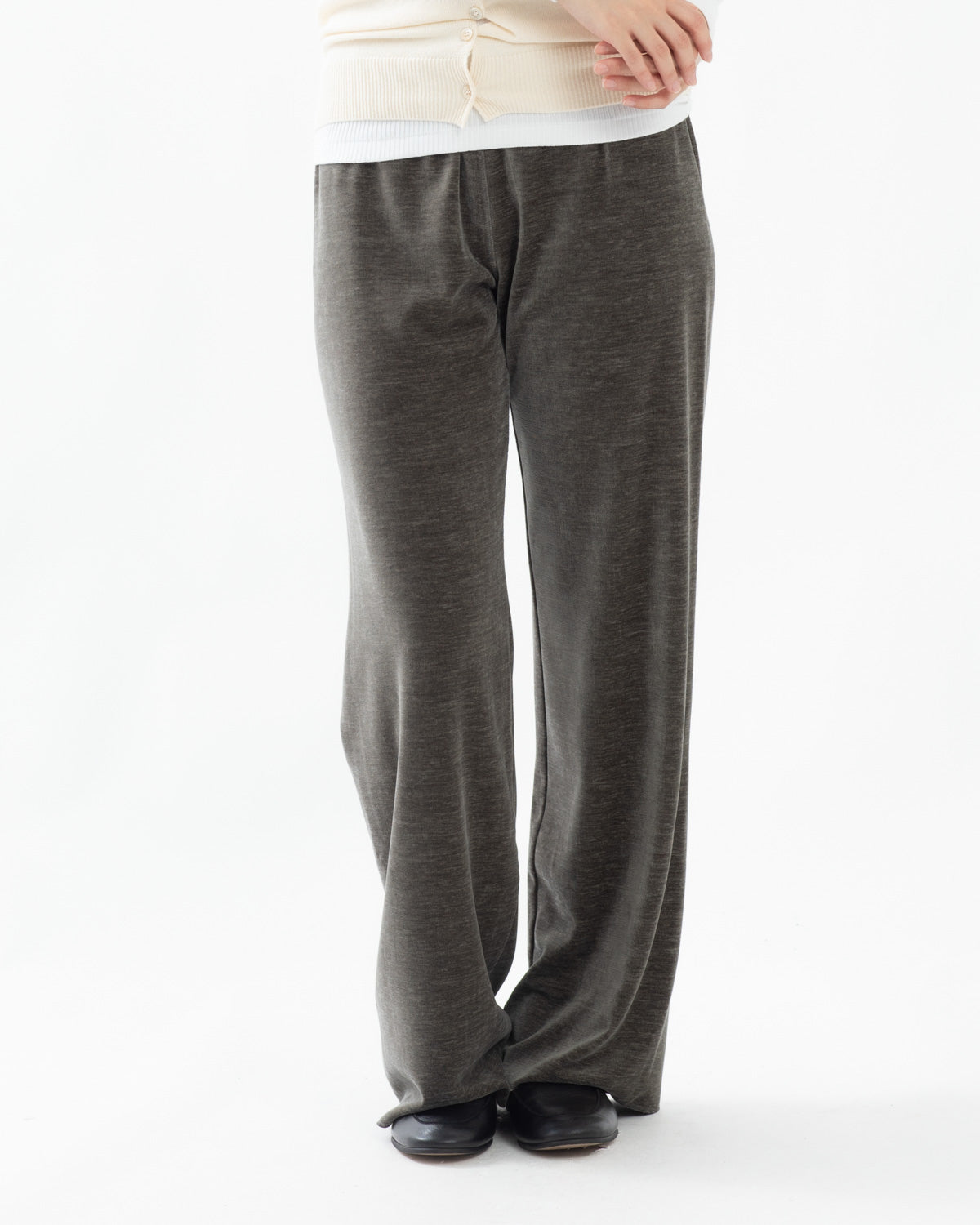 BRUSHED VELVET JERSEY PANTS