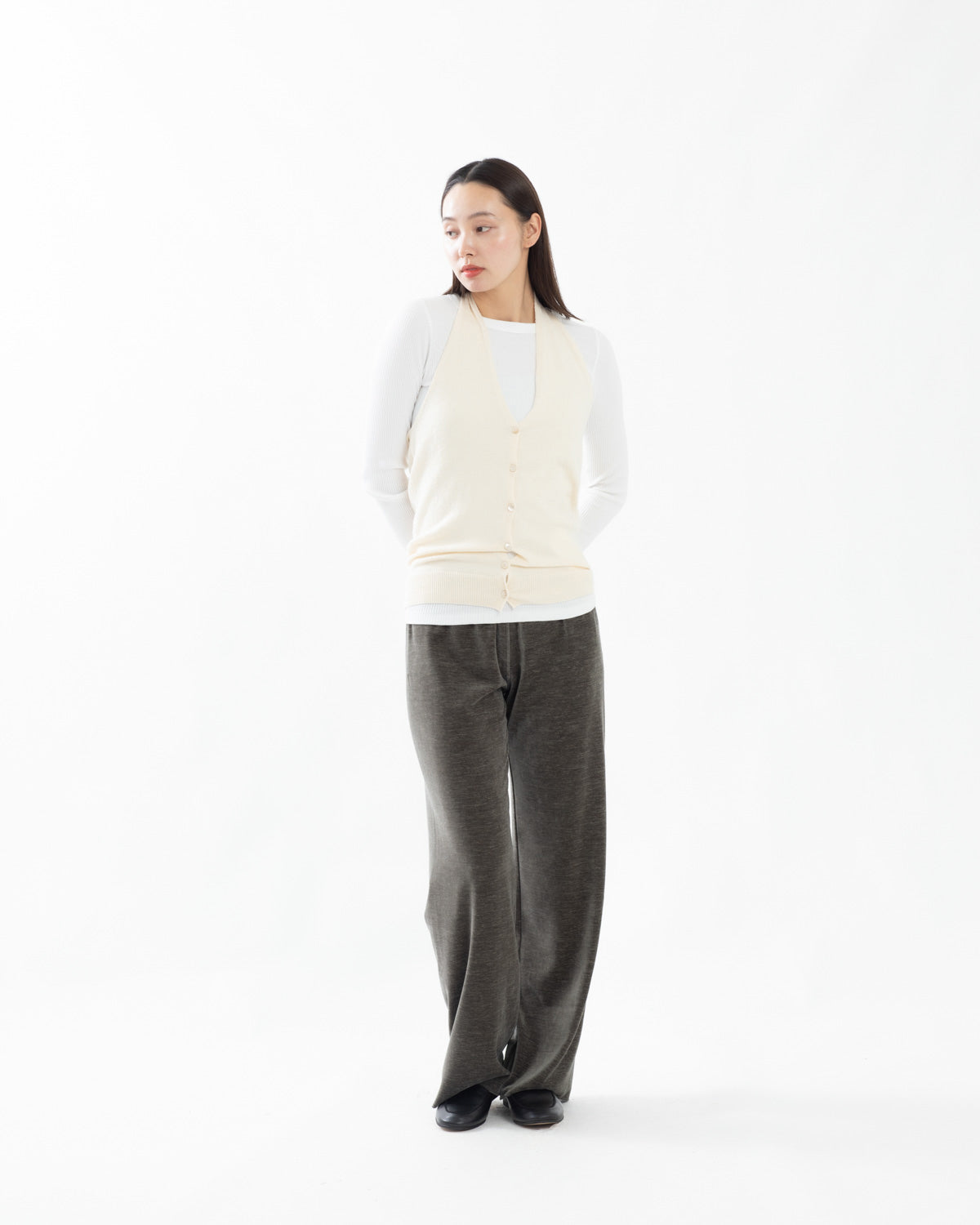 BRUSHED VELVET JERSEY PANTS