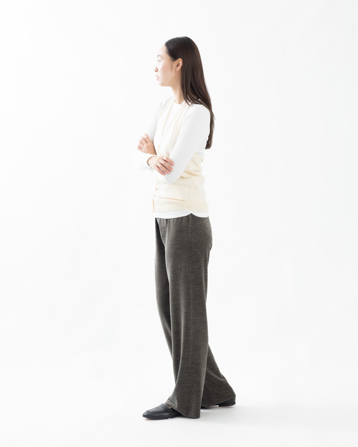 BRUSHED VELVET JERSEY PANTS